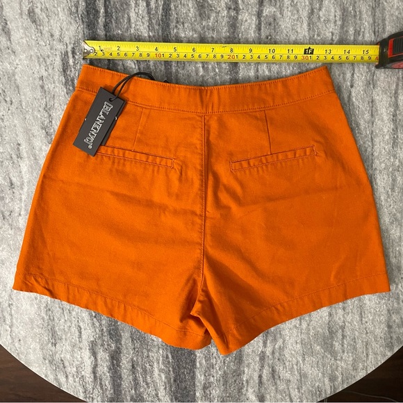 BLANK NYC Orange Linen Shorts - Picture 2 of 3